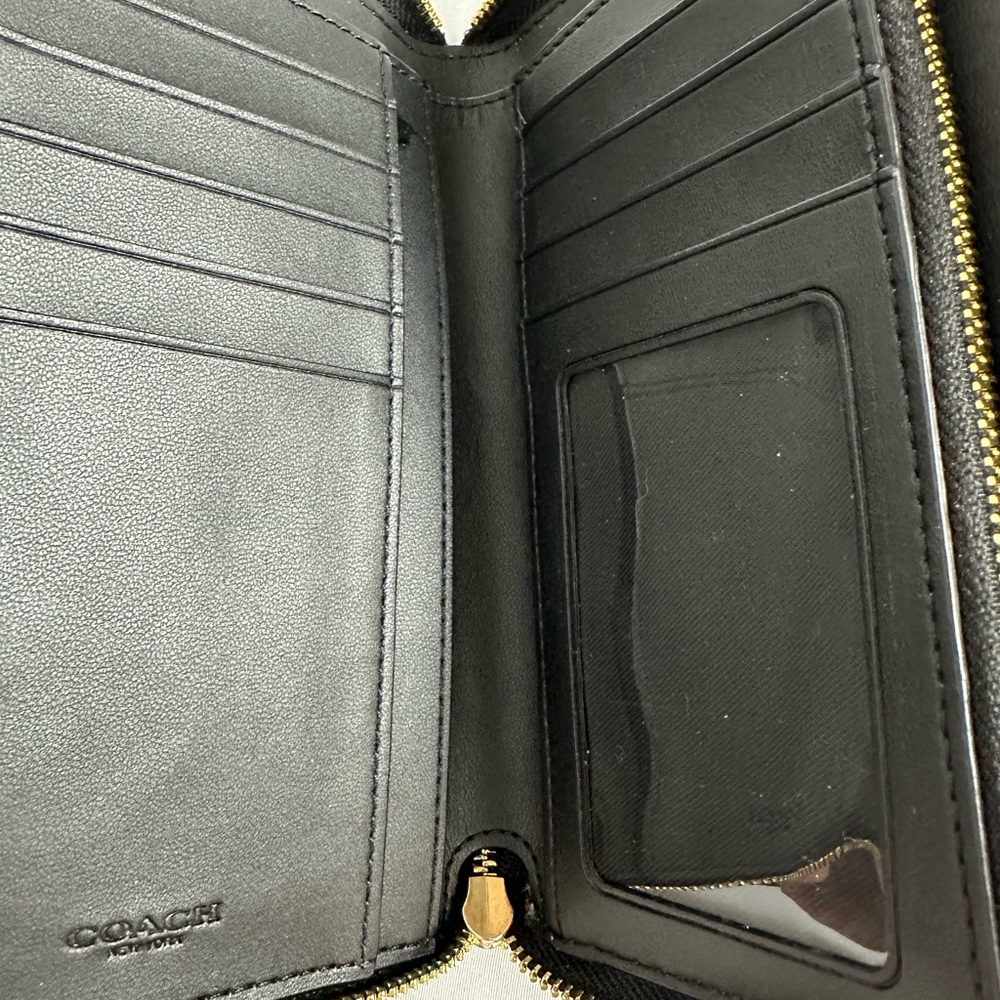 Coach Black Pebbled Leather Satchel and Matching Wallet with Gold Hardware - Picture 9 of 9
